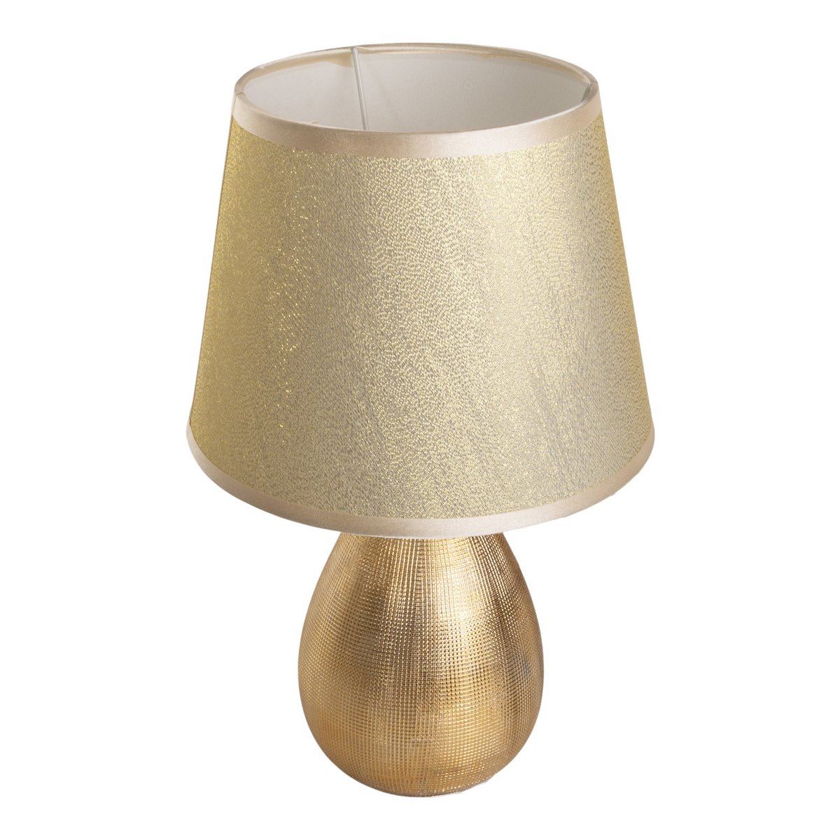 Keramische tafellamp "Simply Ceramics", tafellamp gemaakt van keramiek, goud, met E14 -versie, voor eetkamer, woonkamer, gang of kantoor, 31 cm hoog