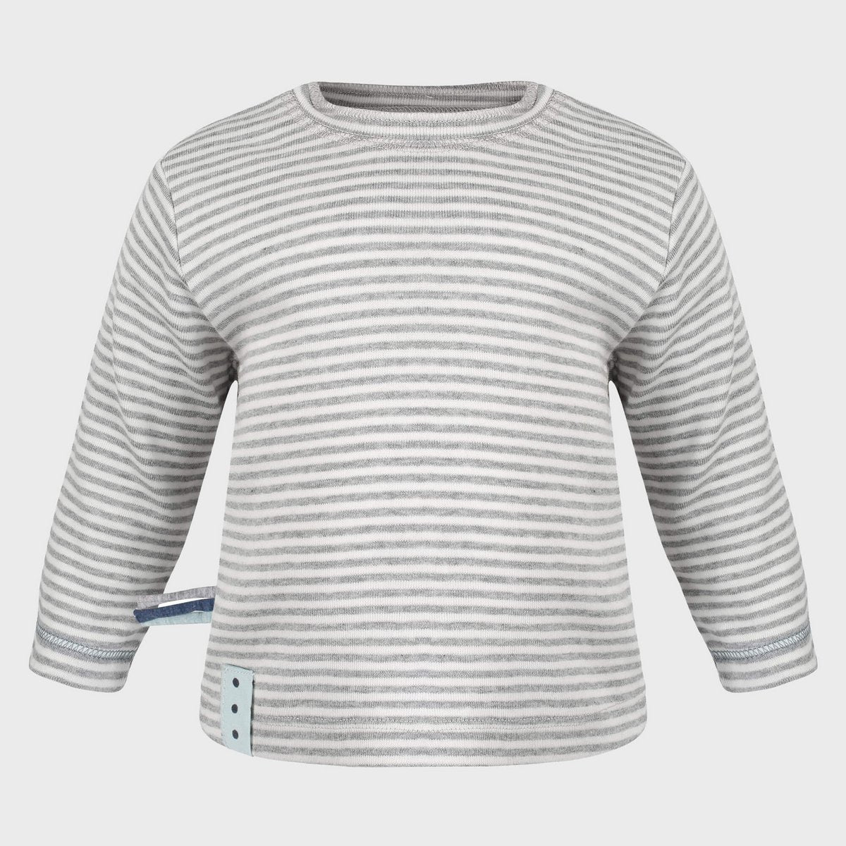 OrganicEra Organic Baby L/S T-shirt, grijs gestreept