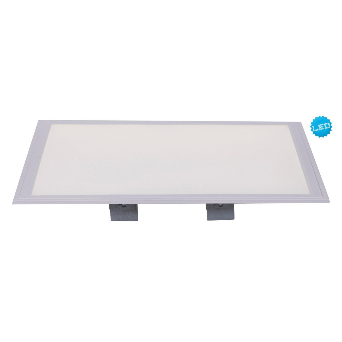 LED -assemblagepaneel "Sorriso", montagelamp gemaakt van metaal en plastic in wit met stevig ingebouwde LED's, 45x45 cm voor interieurs