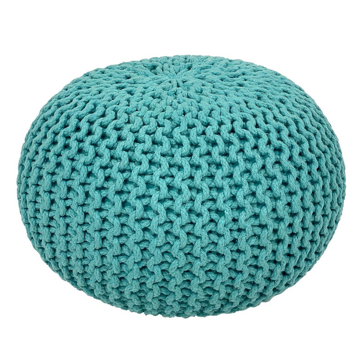Brei -ontlasting pouf Ø 45 H 30 cm cm stoel pouf breien vloer kussen