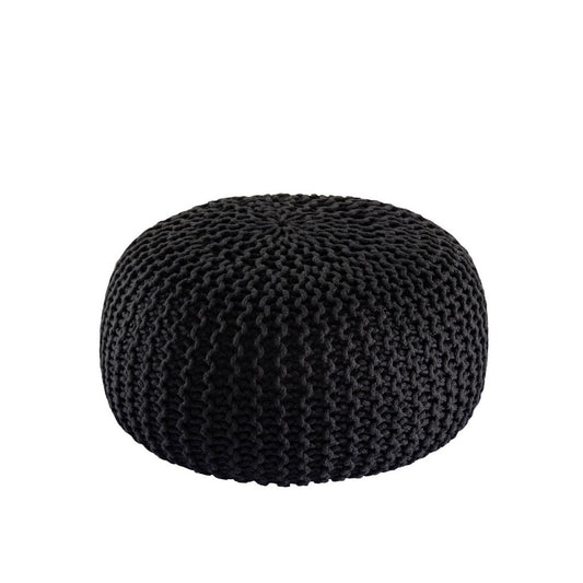 Pouf premium Ø45cm stoel kruk breien pouf in terras pool tuin duurzaam