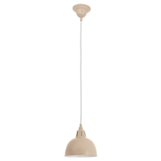 Metalen hanglamp "Desira", retro -klassieker, gemaakt van metaal in lichtbruine, E27 Socket