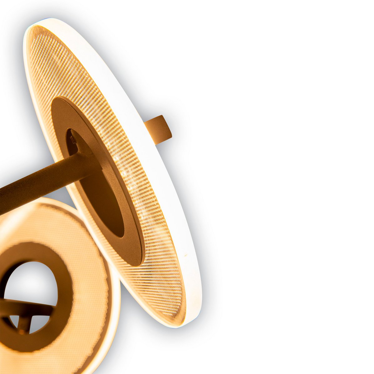 Led hanglamp "discus" gemaakt van zwart metaal en wit plastic met stevig gebouwd -in LED's, hangende lamp voor eetkamer, woonkamer, gang of kantoor met een Øvon ca. 57 cm