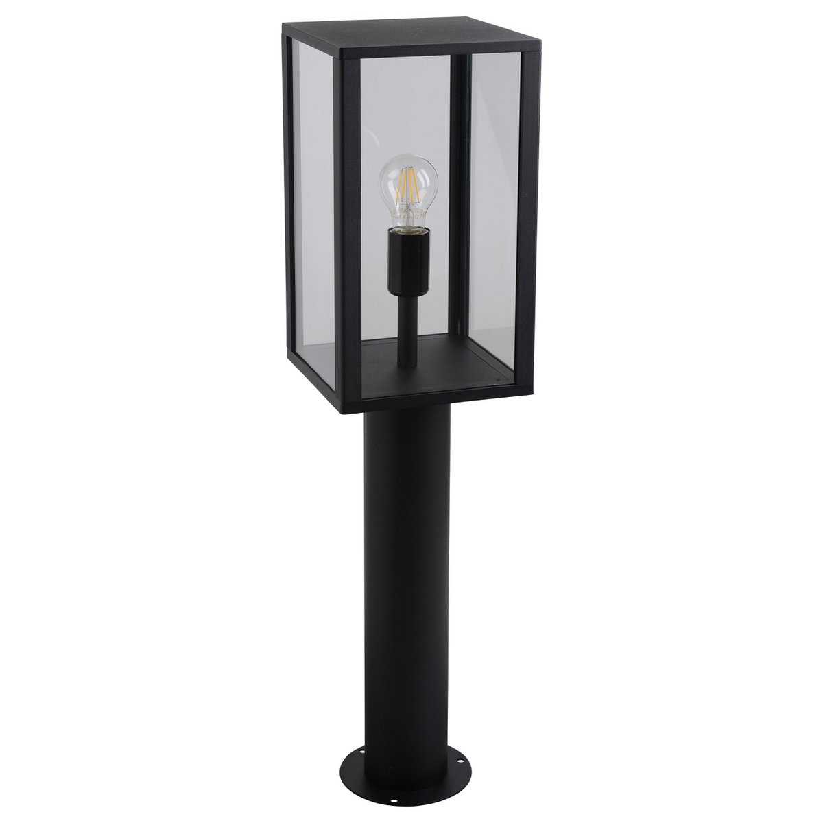 Buiten Sockel Light "Aila" H: 80cm, voor buiten-, metaal- en glazen plintlamp in zwart, E27, padlicht