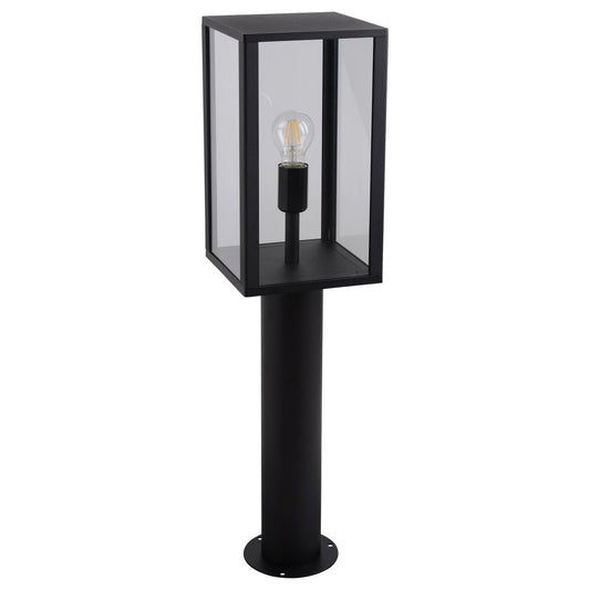 Buiten Sockel Light "Aila" H: 80cm, voor buiten-, metaal- en glazen plintlamp in zwart, E27, padlicht