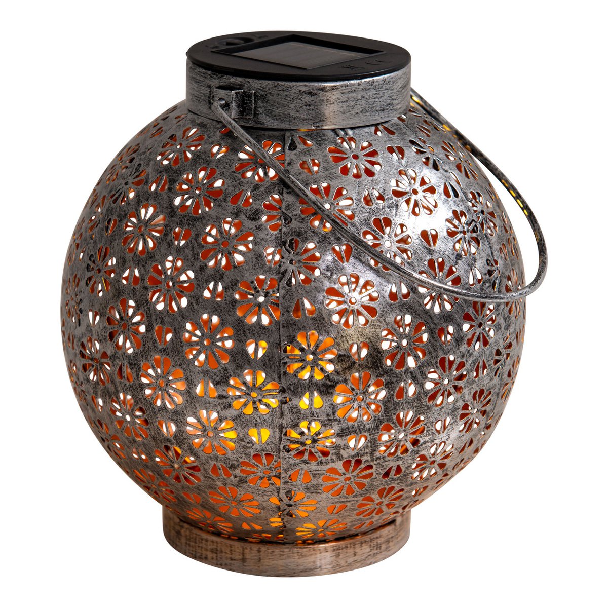 LED Decoratieve zonnelamp L/B: 18 cm zilver