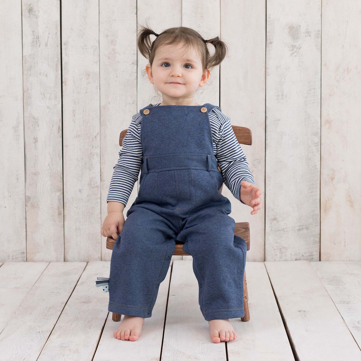 OrganicEra Biologische babytuinbroek, Indigo