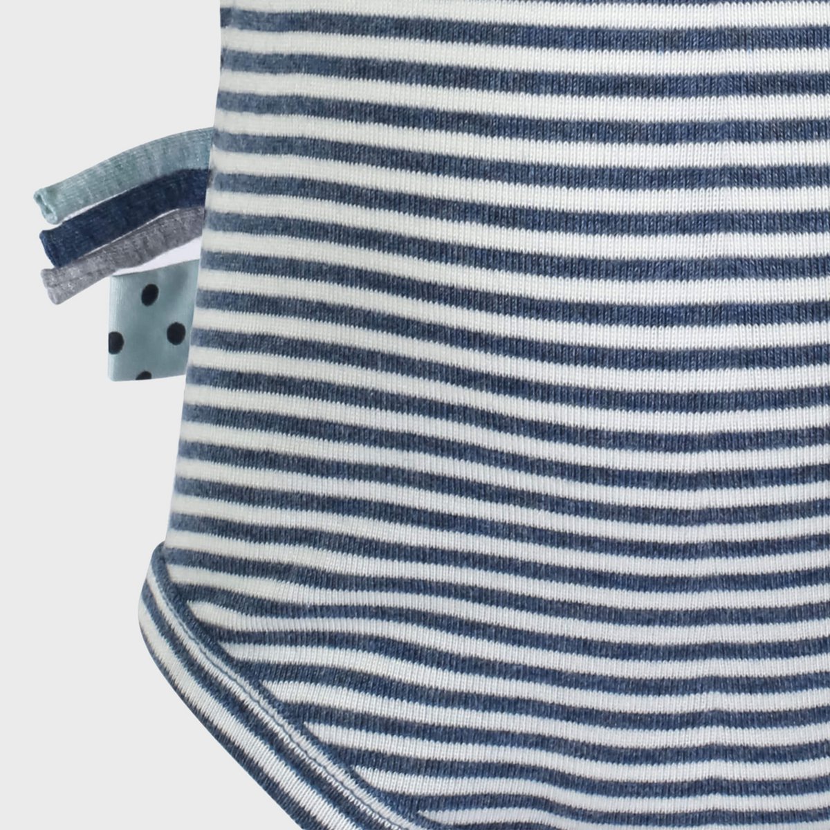 OrganicEra biologische baby-s/s-rompertje, indigo gestreept