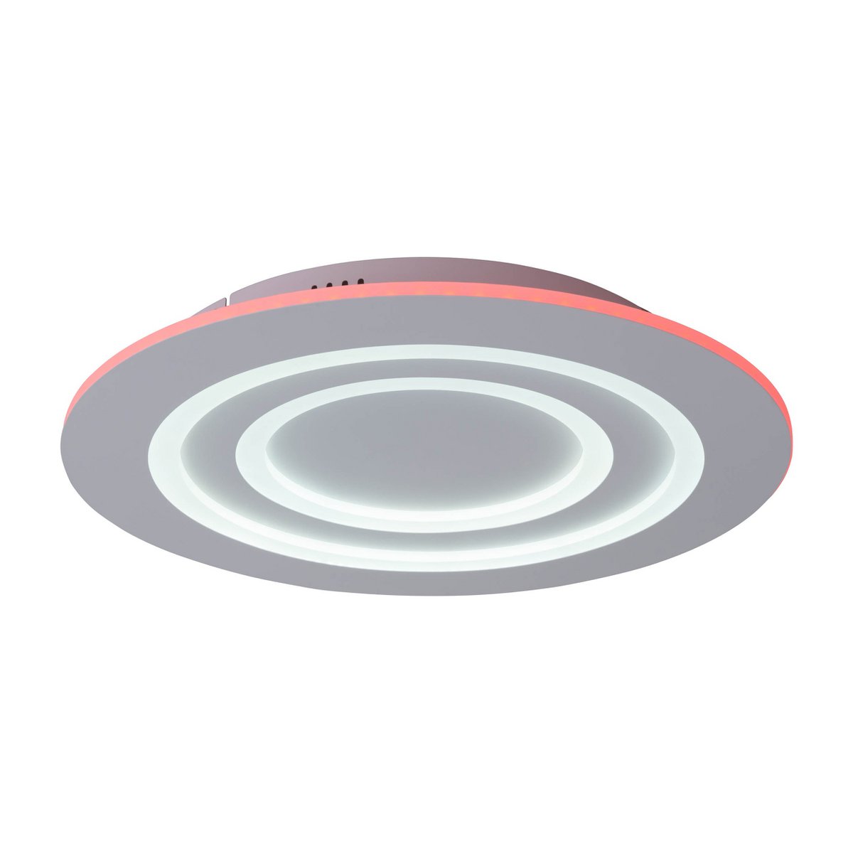 LED-plafondlicht "mirel" Ø 50 cm, 6 cm hoog, metaal en plastic in wit, geïntegreerde LED's, 2400 lm, dimmable, CCT-functie 3000-6500 K, RGB kleurverandering