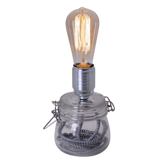 LED -glazen tafellicht "Max" H: 11 cm Clear inclusief lampen