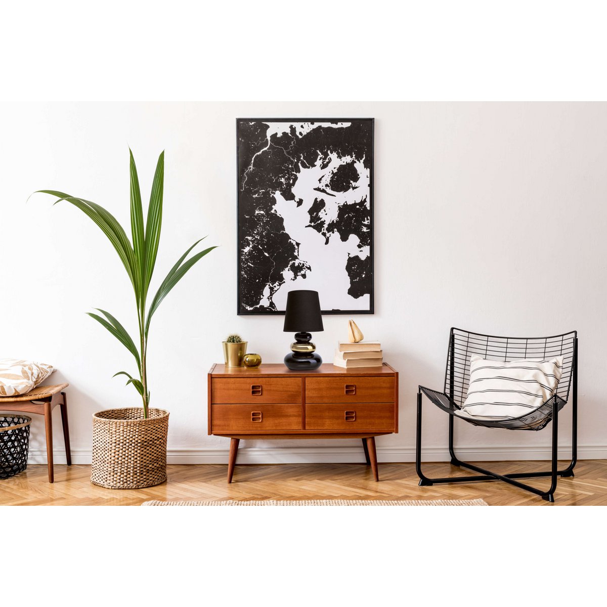 Keramische tafellamp "stoney", tafellamp gemaakt van keramiek en textiel in zwart, goud, met E14 -versie, tafellamp voor eetkamer, woonkamer, gang of kantoor, of als een bedlamp, 31 cm hoog