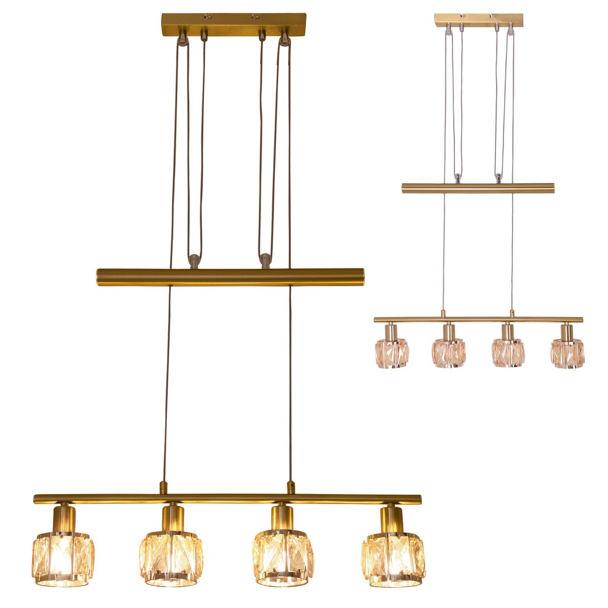 LED balanceerpendellamp "Josefa" E14 kooldraad