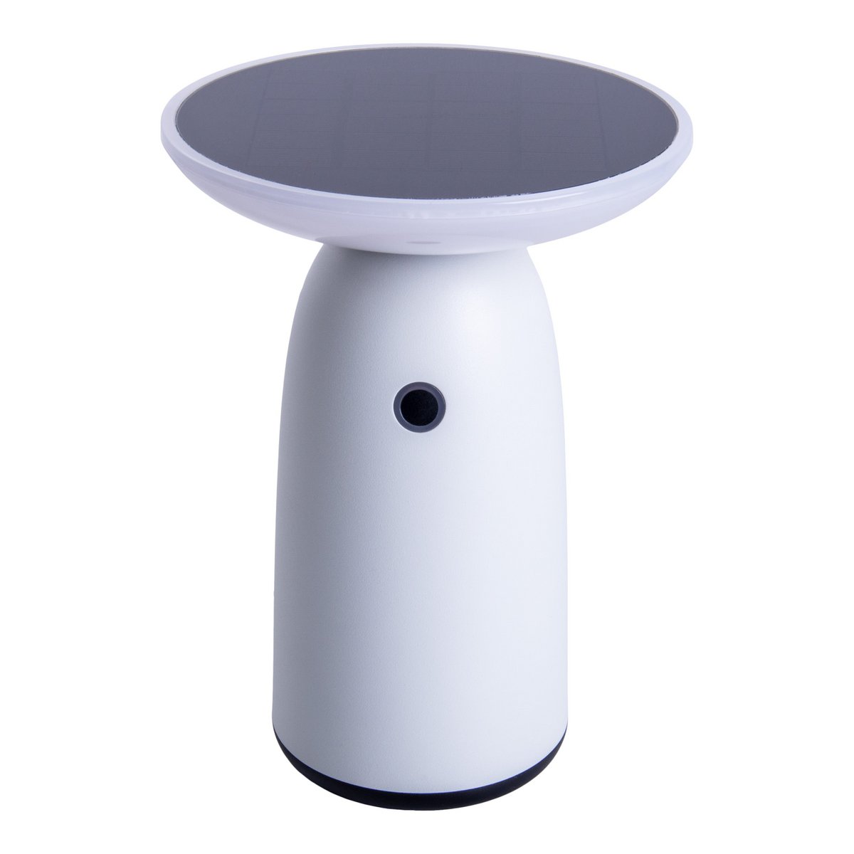 LED Solar Lamp "ADA" Wit voor de externe LED -tafellamp gemaakt van metaal en plastic, met stevig geïnstalleerde LED's, zonnelamp 22,5 x 16 cm