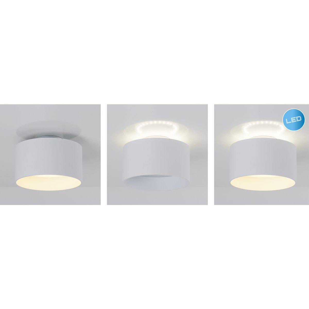 LED spot "Trios" d: 14cm wit