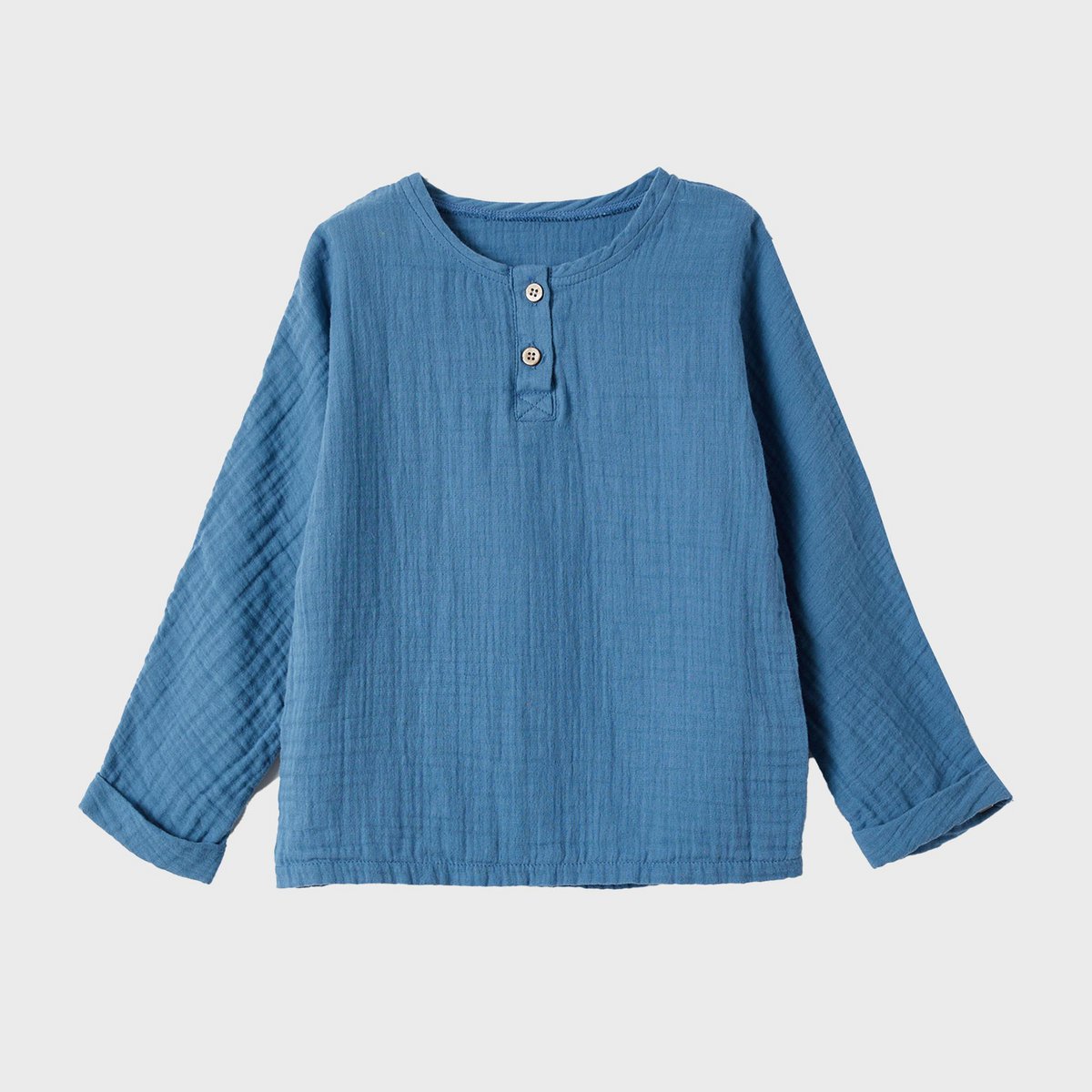OrganicEra Biologische mousseline kindertop, Indigo