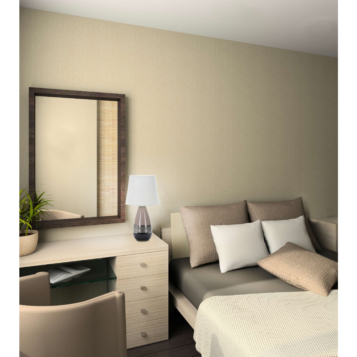 Keramische tafellamp "Carrara" h: 38cm