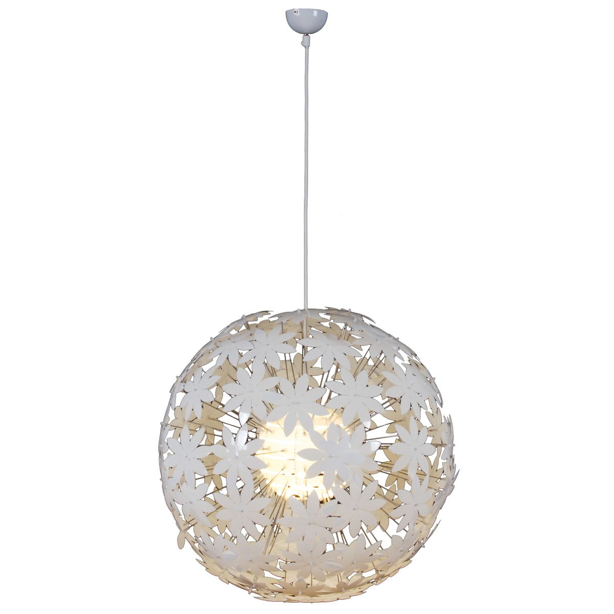 Hanger lamp "bloemrijke weide" Ø 55 cm, bloemen gemaakt van plastic, e27 socket