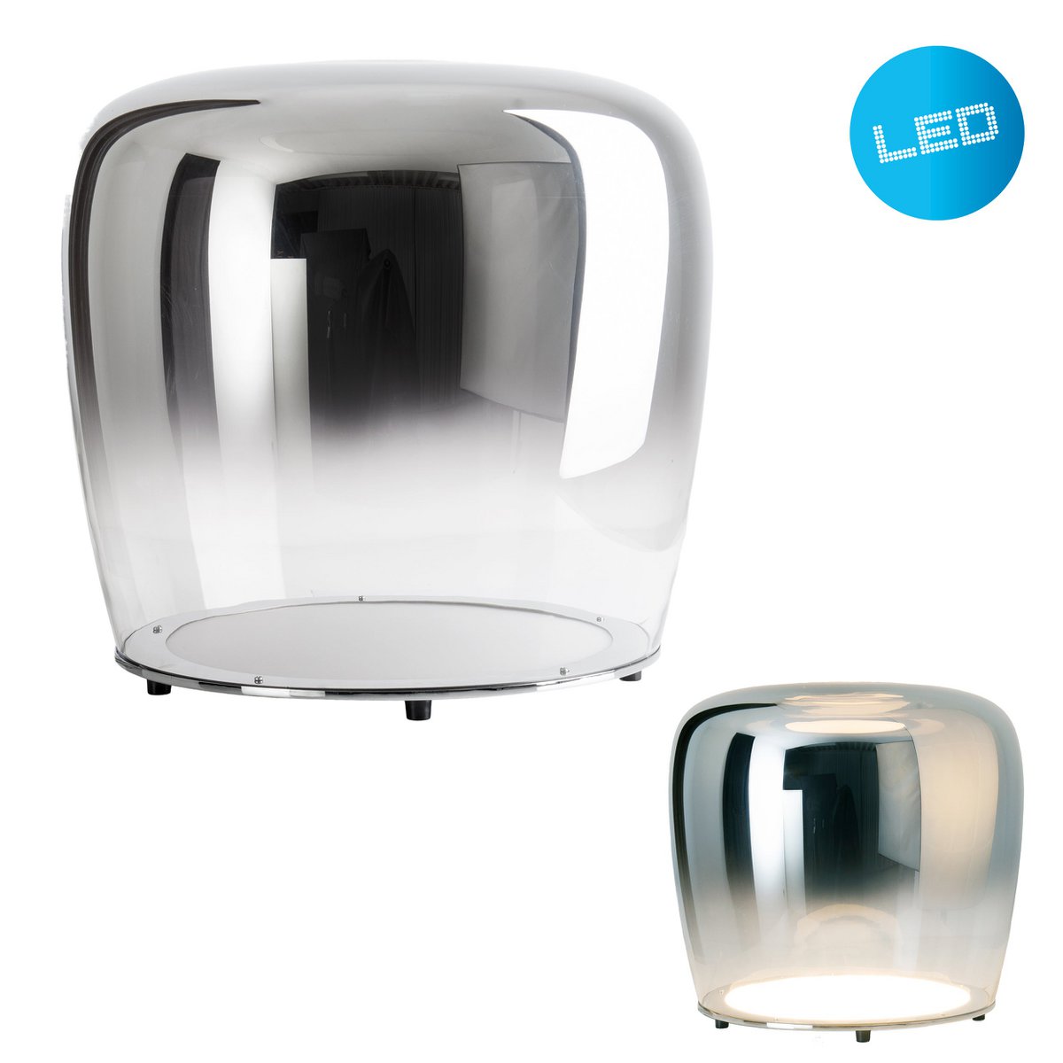 LED -tafellamp "Smoky" D: 43 cm