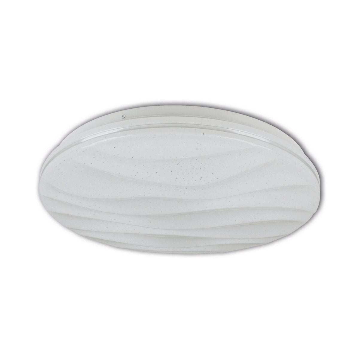 Smart Home LED -plafondlamp "Austin" met kristaleffect, veel functies, gemaakt van metaal en plastic, wit, met geïntegreerde LED's, verlichting voor woonkamers of kantoor