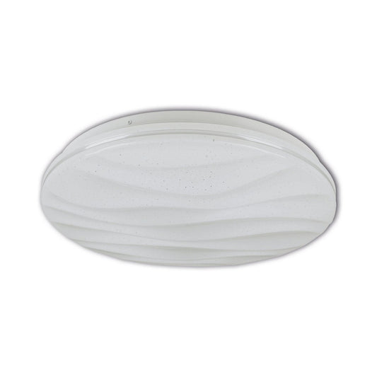 Smart Home LED -plafondlamp "Austin" met kristaleffect, veel functies, gemaakt van metaal en plastic, wit, met geïntegreerde LED's, verlichting voor woonkamers of kantoor