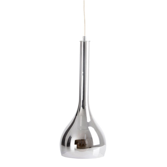 Hanger lamp "vaso", hintlamp gemaakt van metaal en rookglas in antraciet, E27 -aansluiting, voor eetkamer, woonkamer, hal of kantoor, met een Øvon 16 cm