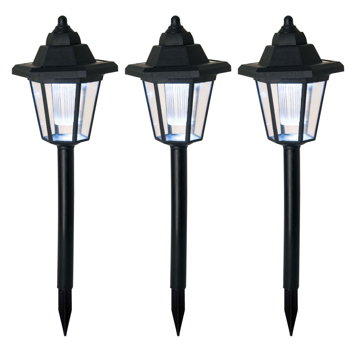 3 Set LED LED Solar-Eerspieß/Wall Light 2-in-1