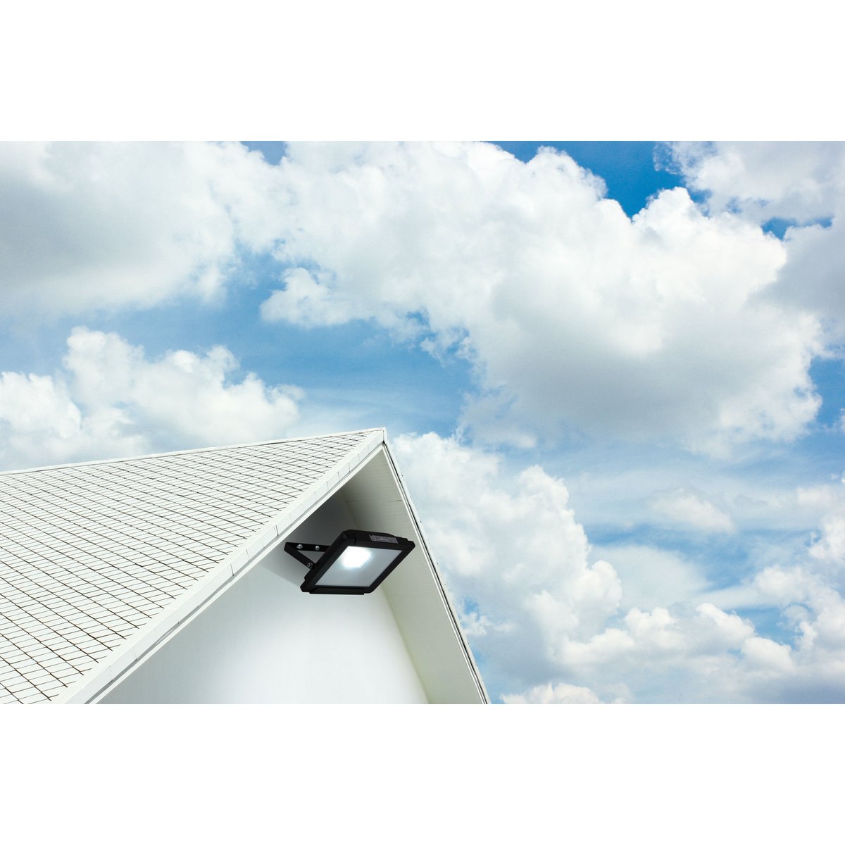 LED Outer Lamp "Spotlight" 30W, gemaakt van metaal en glas in het zwart, met geïntegreerde LED