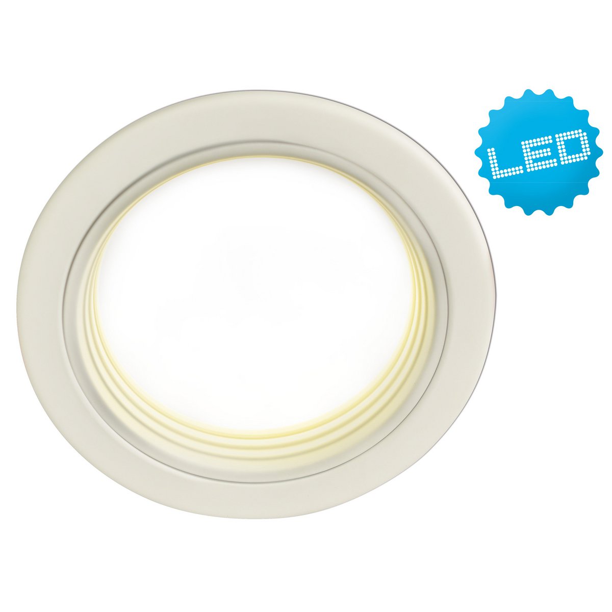 LED-plafondlamp "punt" Ø 15 cm, stevig ingebouwd LED met 10 watt, neutraal wit licht, dimbaar met fase/sectie dimmer