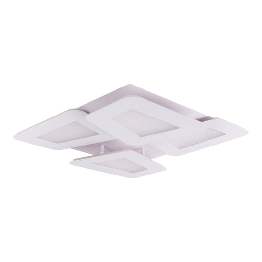 LED -plafondlamp "SIMEN" 48 x 48 cm, metaal en plastic, wit, geïntegreerde LED's, warm wit
