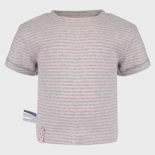 OrganicEra Biologisch baby S/S T-shirt, roze gestreept