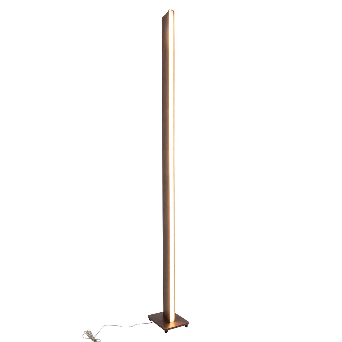 LED vloerlamp "Madera" h: 152cm naturel