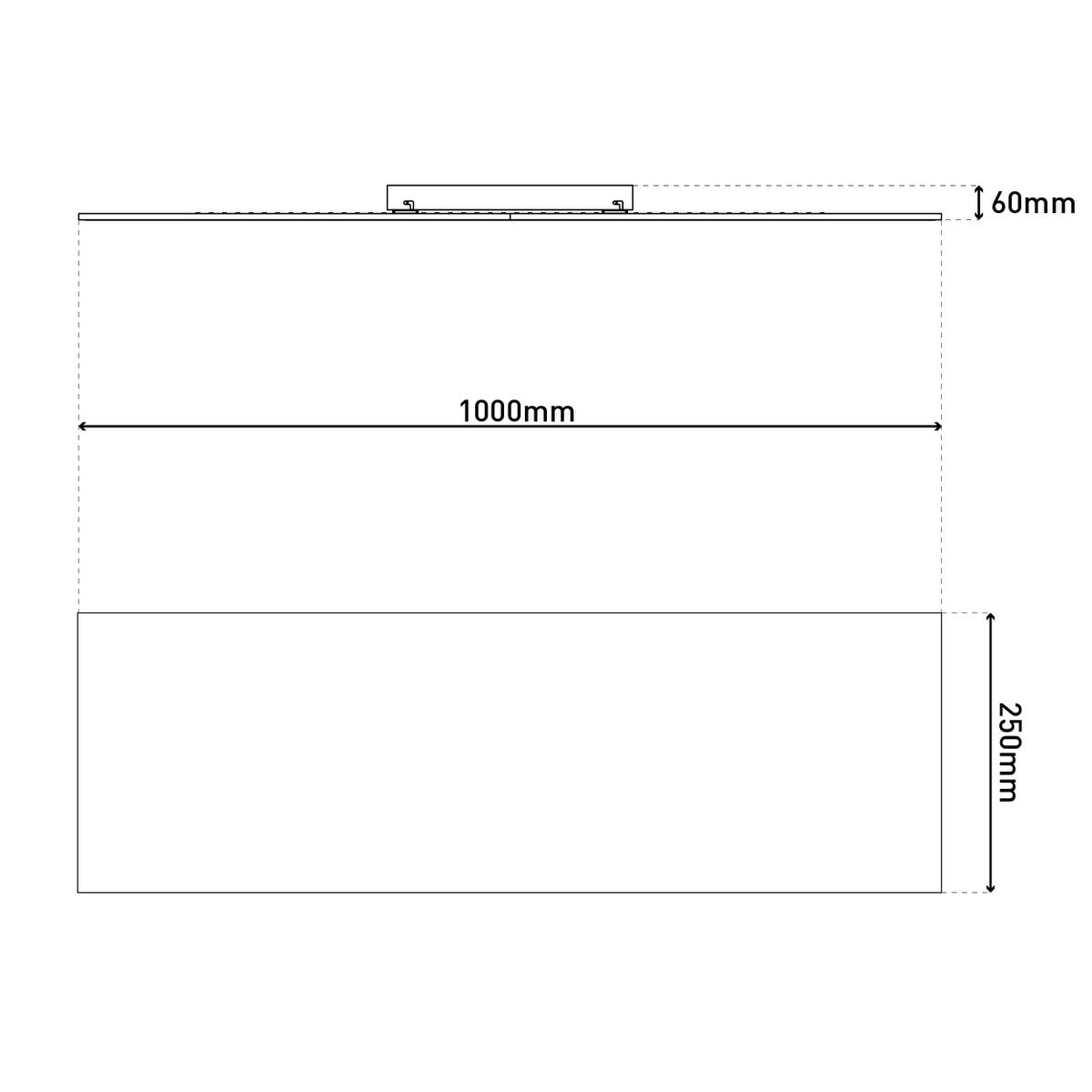 Smart Home LED -achtergrondverlichtingspaneel, lengte 100 cm, veel functies, transportlamp gemaakt van metaal en plastic, geïntegreerde LED's