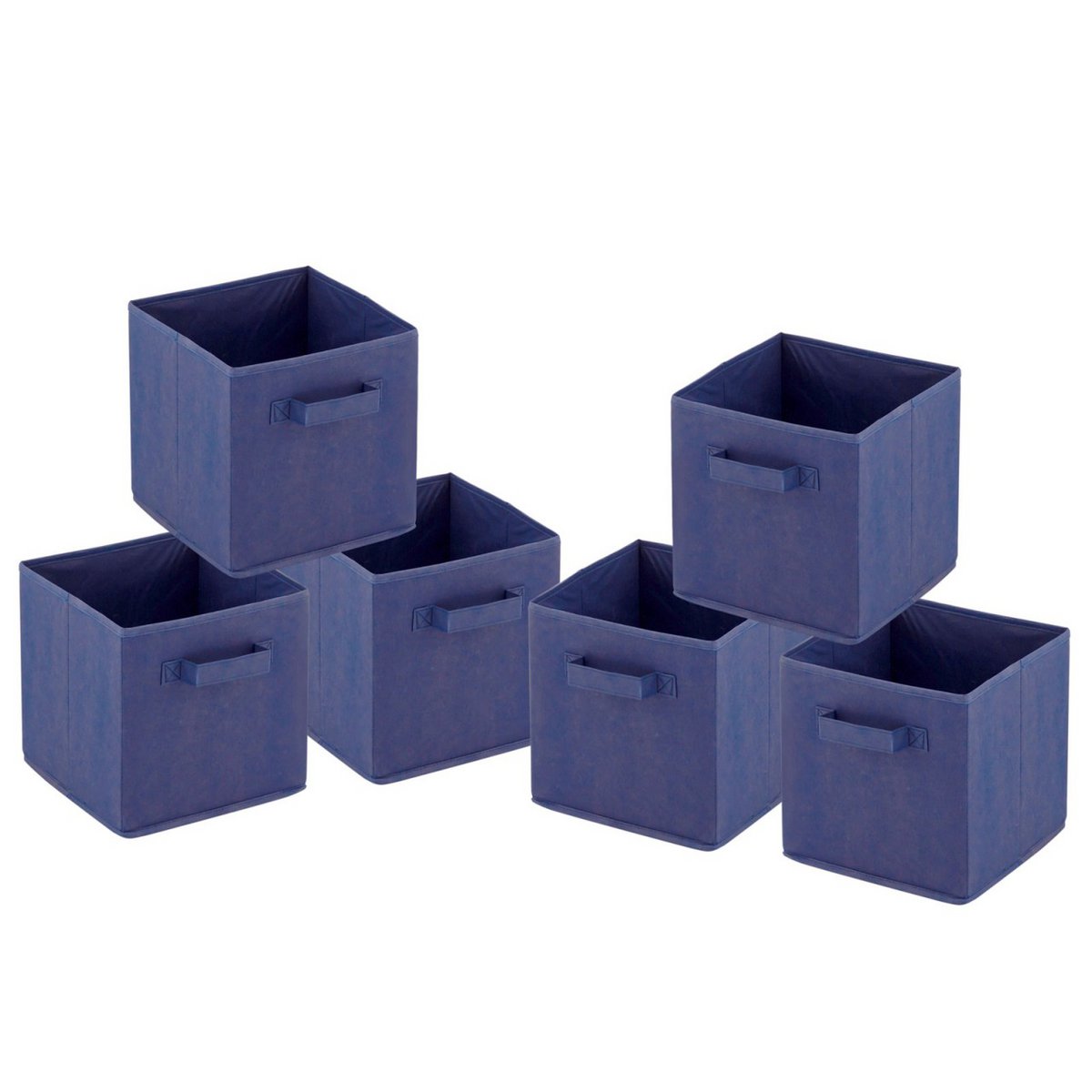Opslagboxen opvouwbare vouwkast 26x26x26 cm 6 -pack opbergdoos vierkant