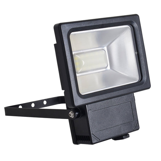 LED Outer Lamp "Spotlight" gemaakt van metaal en glas in het zwart, met geïntegreerde LED