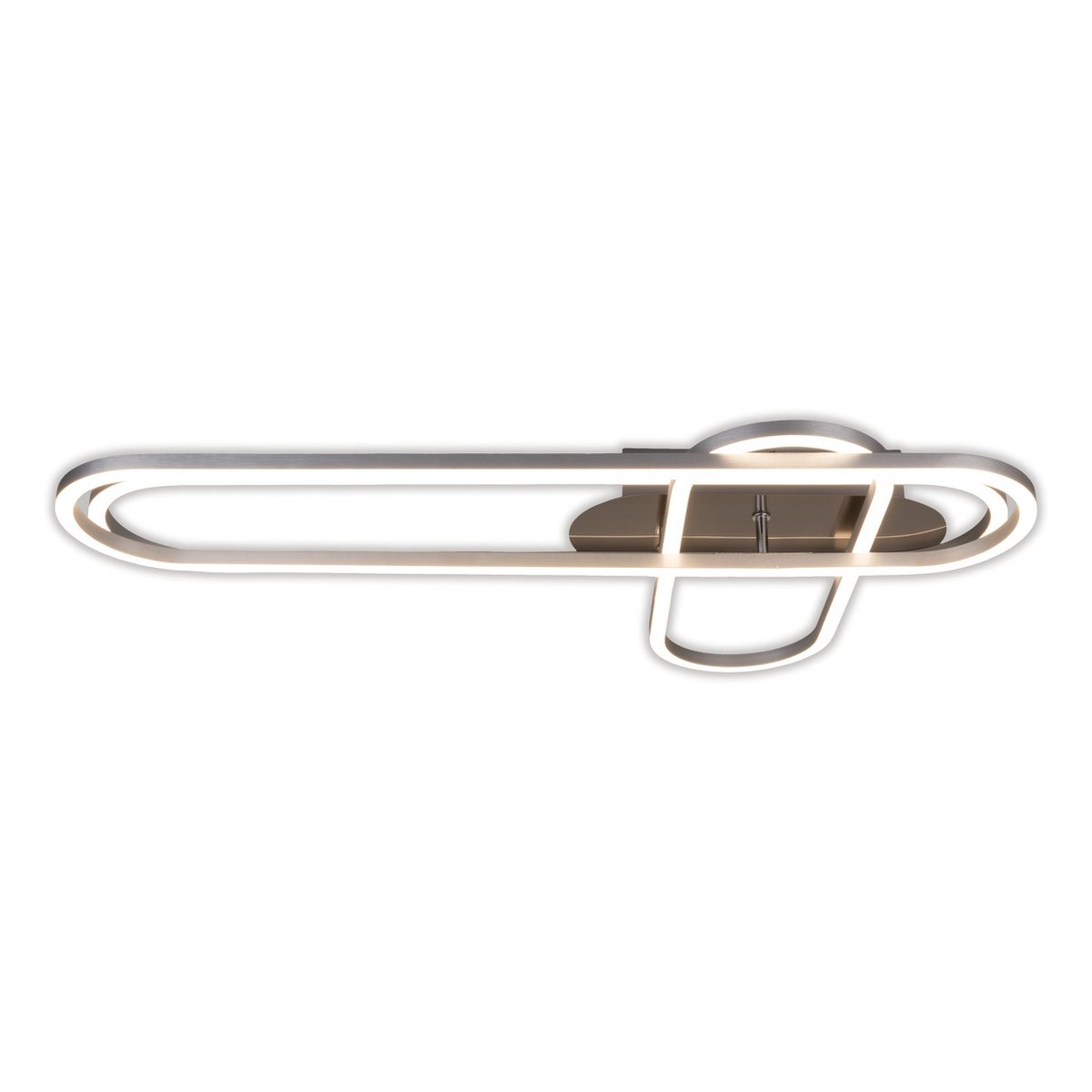 LED CCT-plafondlamp "Carlon" gemaakt van Matt-Silver Aluminium en Plastic, met geïntegreerde LED, 120 cm lang