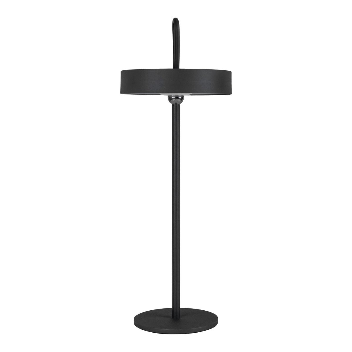 LED -batterijlamp magnetisch "Ella" voor buiten en binnen, gemaakt van metaal en plastic in zwart, 35 cm hoog