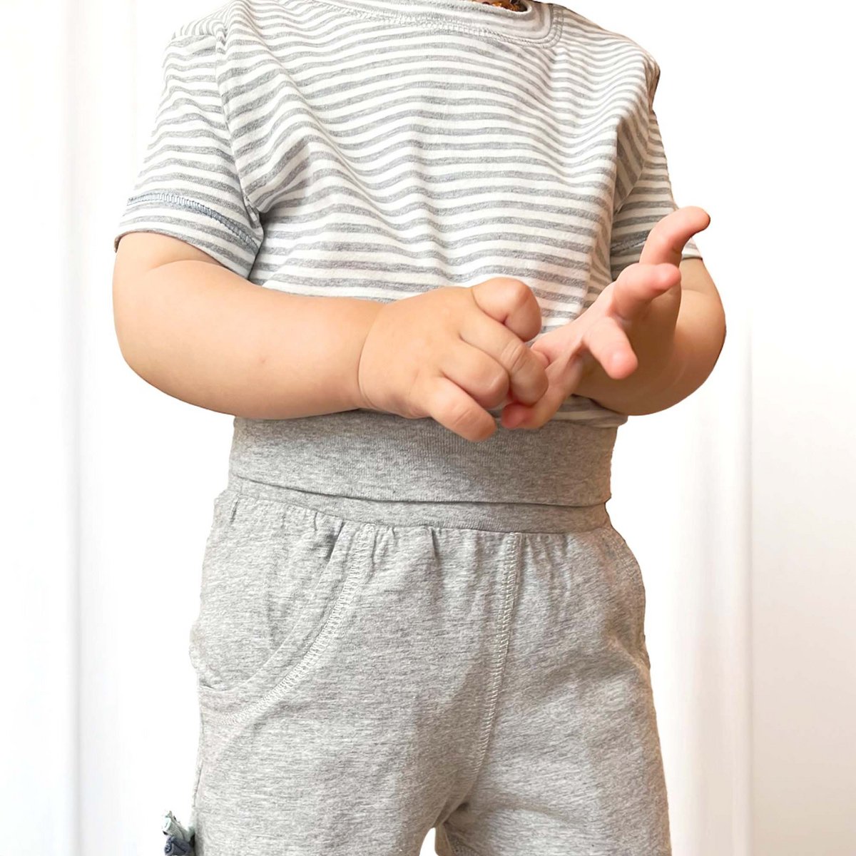 OrganicEra biologische babyshort, grijs