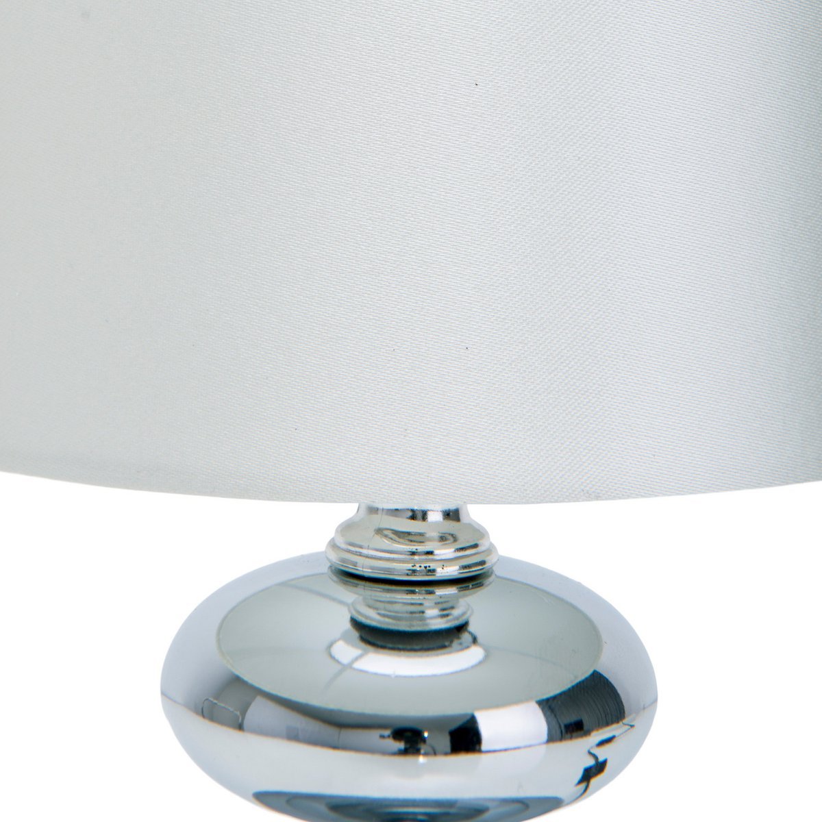 Stof, tafellamp "mali", tafellamp gemaakt van metaal- en textielmateriaal, wit, met E14 -aansluiting, voor eetkamer, woonkamer, gang of kantoor, tafellamp voor woonkamer of eetkamer, bedlamp 28,5 cm hoog