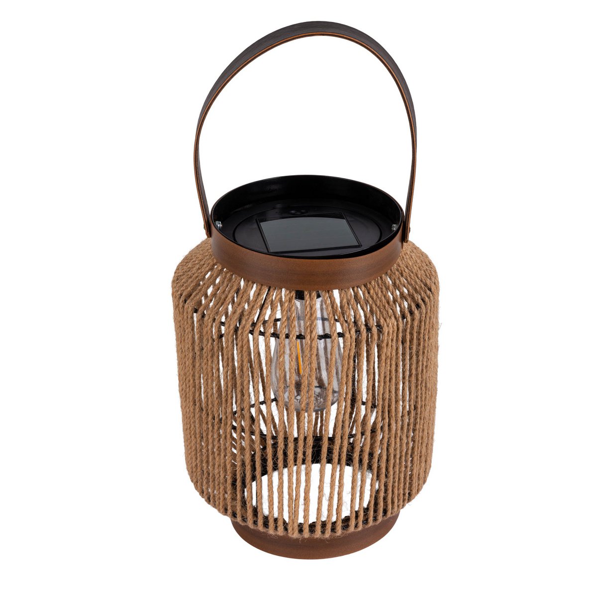 LED zonnelamp "Korbiniaanse" decoratie voor het buitengebied gemaakt van metaal, plastic en snoer in de natuur, met stevig ingebouwde LED's.