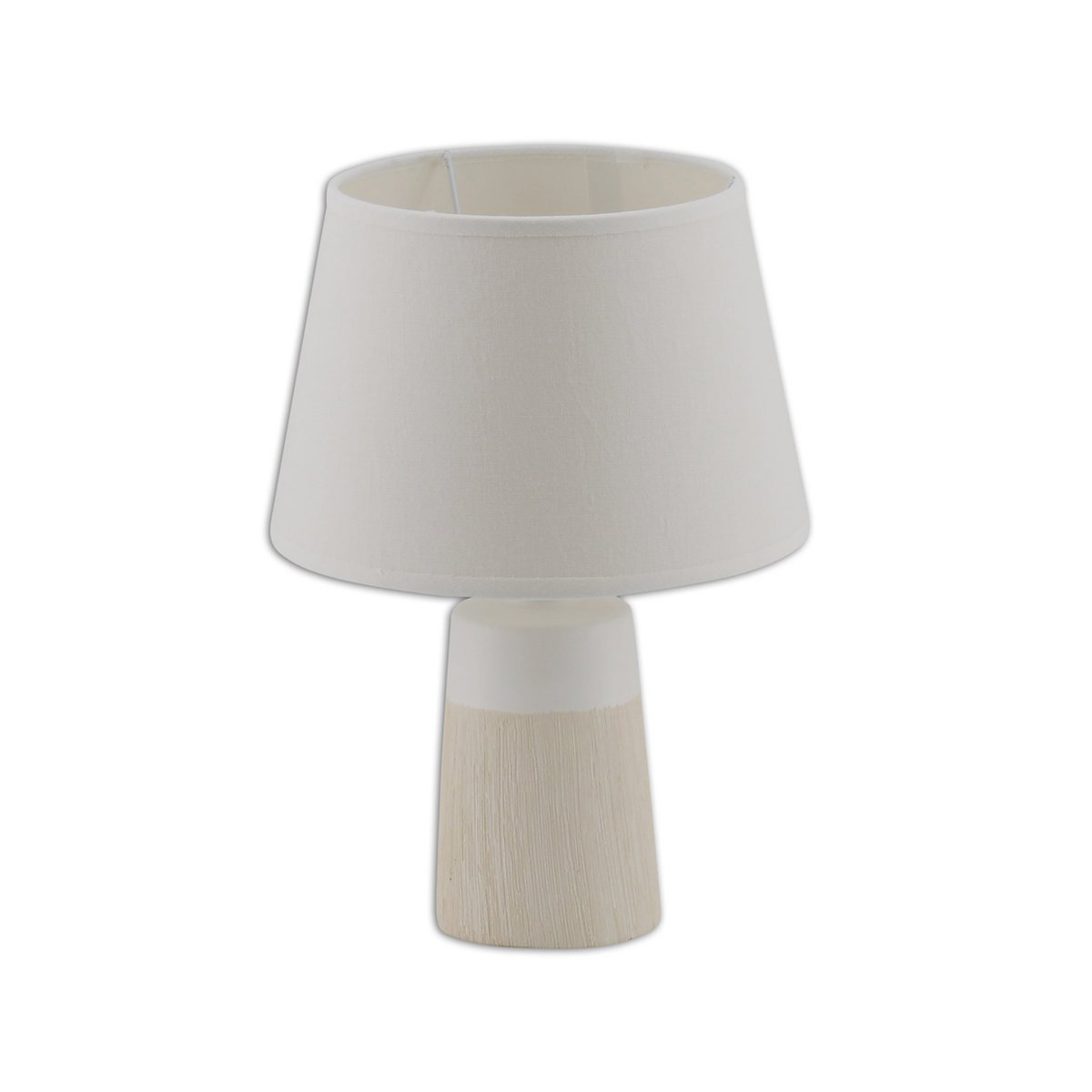 Keramische tafellamp "Talia", tafellamp gemaakt van keramiek, beige/wit, met E14 -versie, voor eetkamer, woonkamer, gang of kantoor, 31 cm hoog