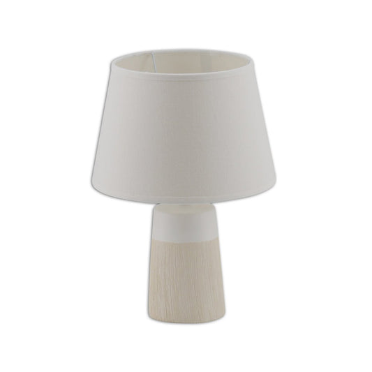 Keramische tafellamp "Talia", tafellamp gemaakt van keramiek, beige/wit, met E14 -versie, voor eetkamer, woonkamer, gang of kantoor, 31 cm hoog