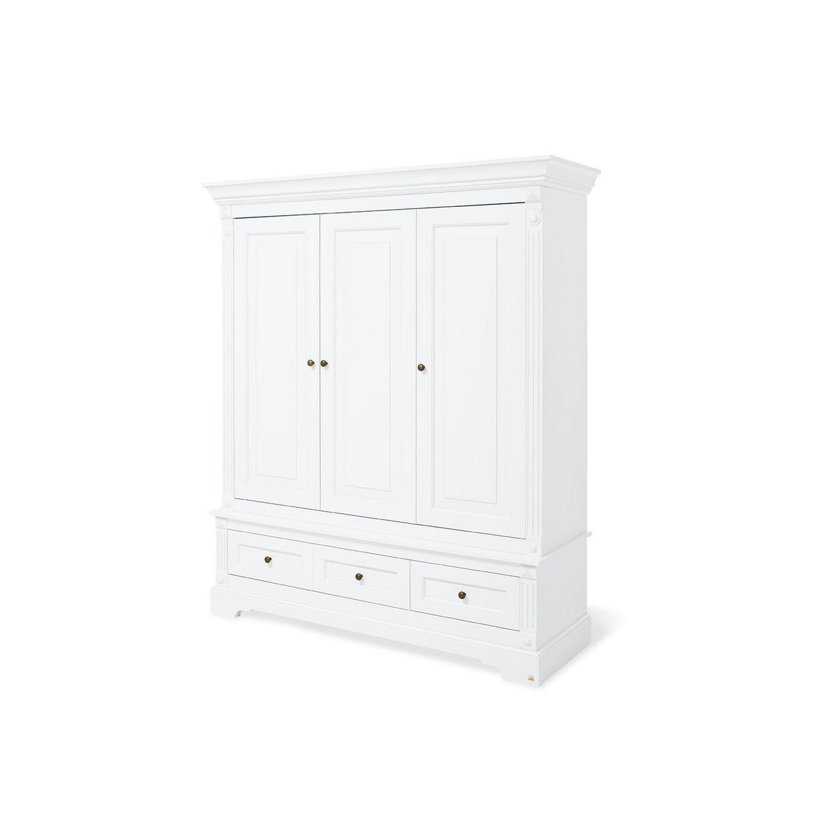 Kwekerij 'Emilia' breed groot, incl. wandplank
4 delen: ledikant, brede commode, grote kledingkast, wandplank