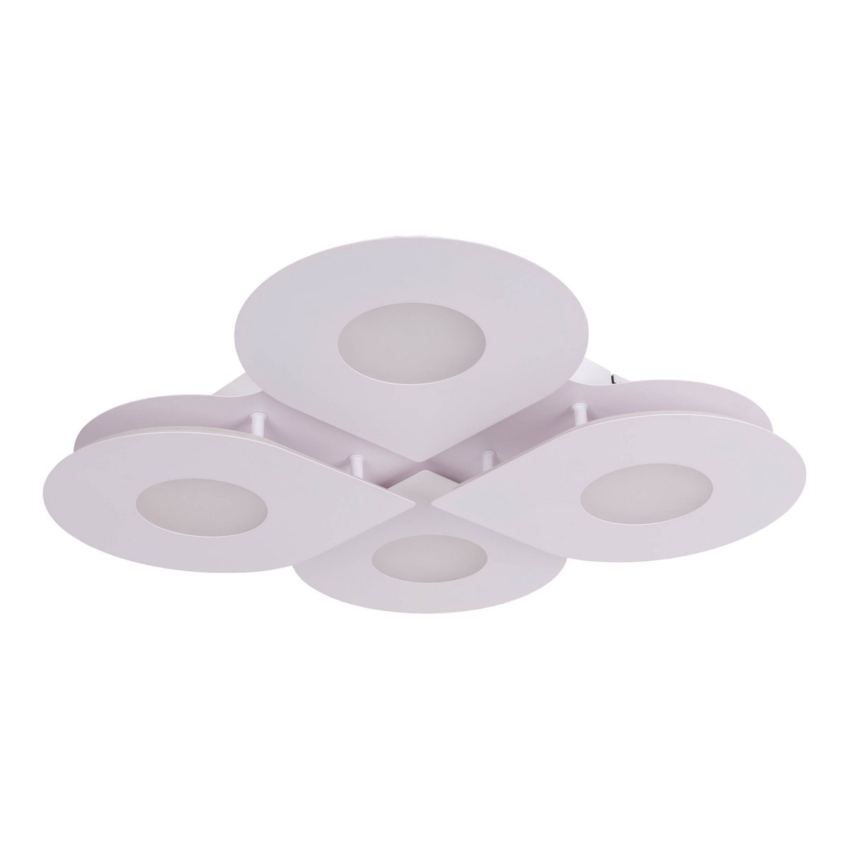 LED-plafondlamp "Smilla" wit, 50 x 50 cm, 8 cm, metaal en plastic, geïntegreerde LED's, 2400 lm, dimable, CCT-functie 3000-6.500 K, nachtlichtfunctie.