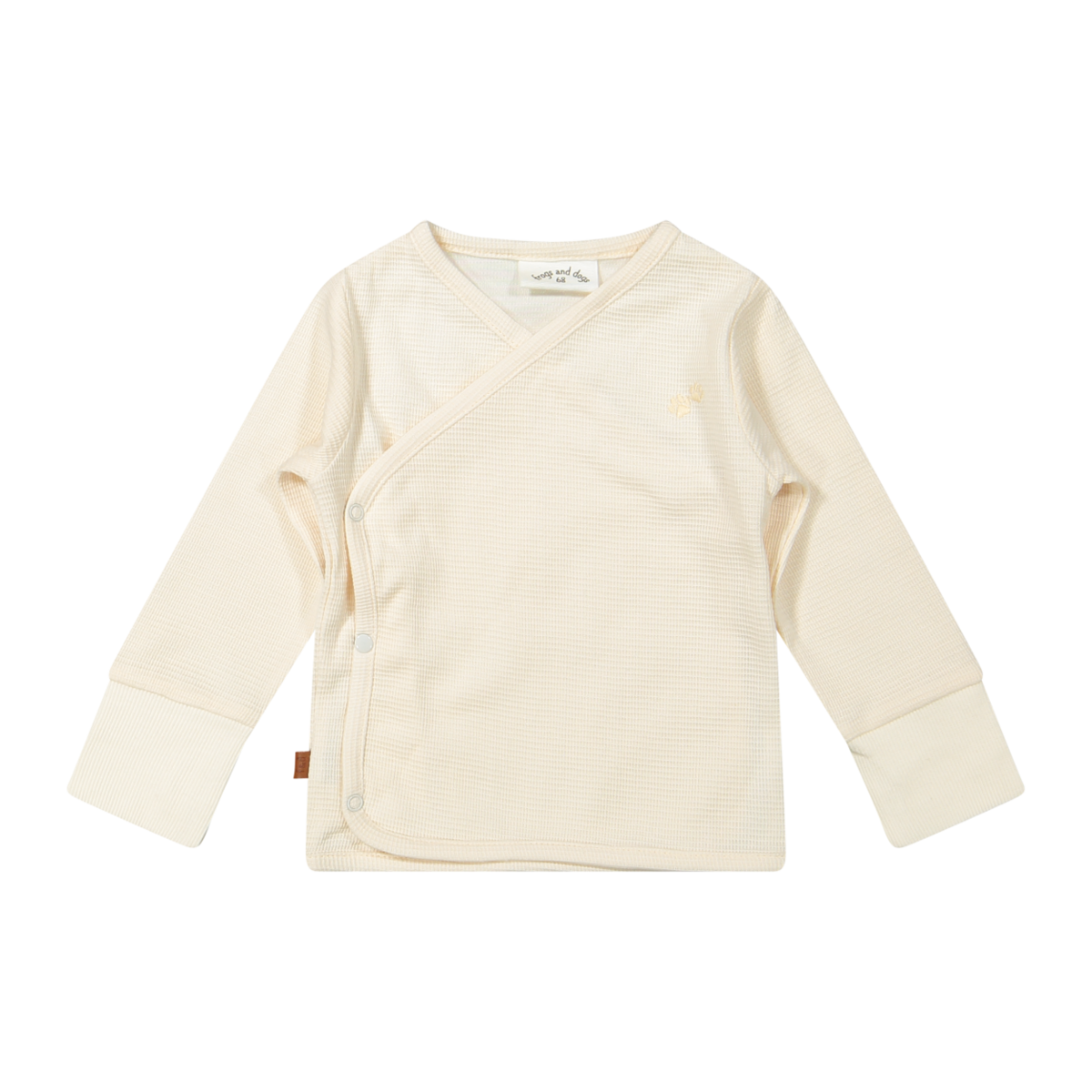 Wikkel T-Shirt Wafel Biologisch | Gebroken wit