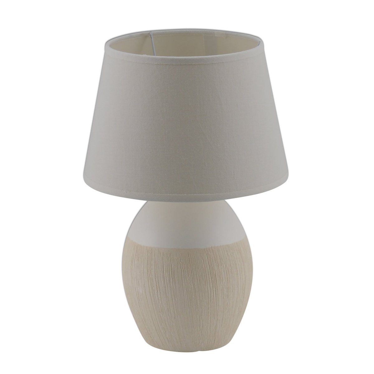 Keramische tafellamp "Talia", tafellamp gemaakt van keramiek, beige/wit, met E14 -versie, voor eetkamer, woonkamer, gang of kantoor, 31 cm hoog