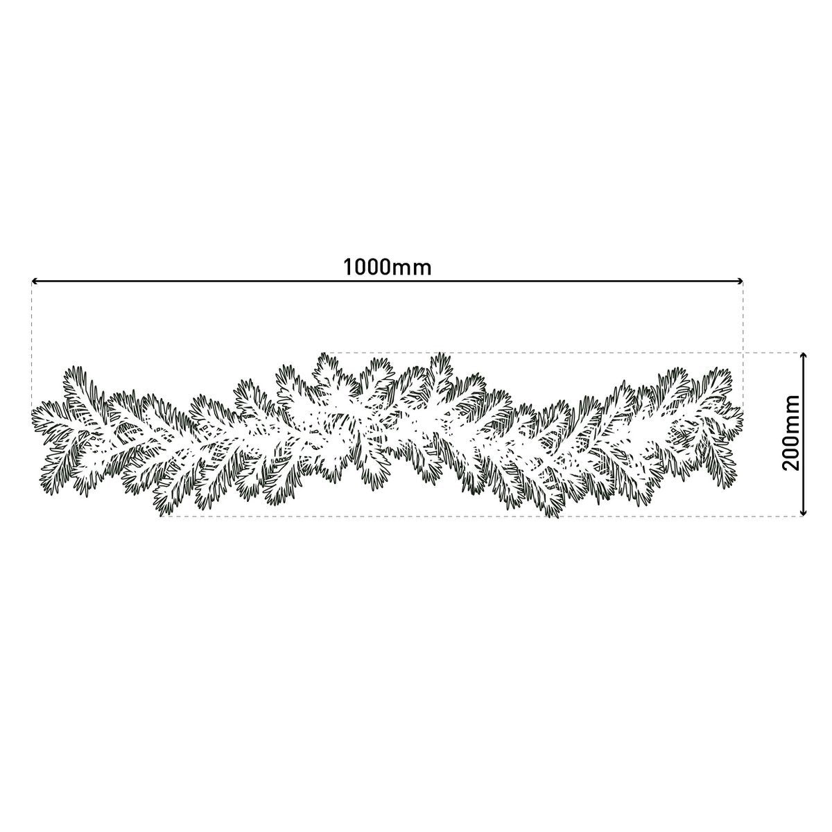 LED Kerst Tendril "Noel" Outdoor Decoratie gemaakt van metaal en plastic in groen en goud, met stevig ingebouwde LED's