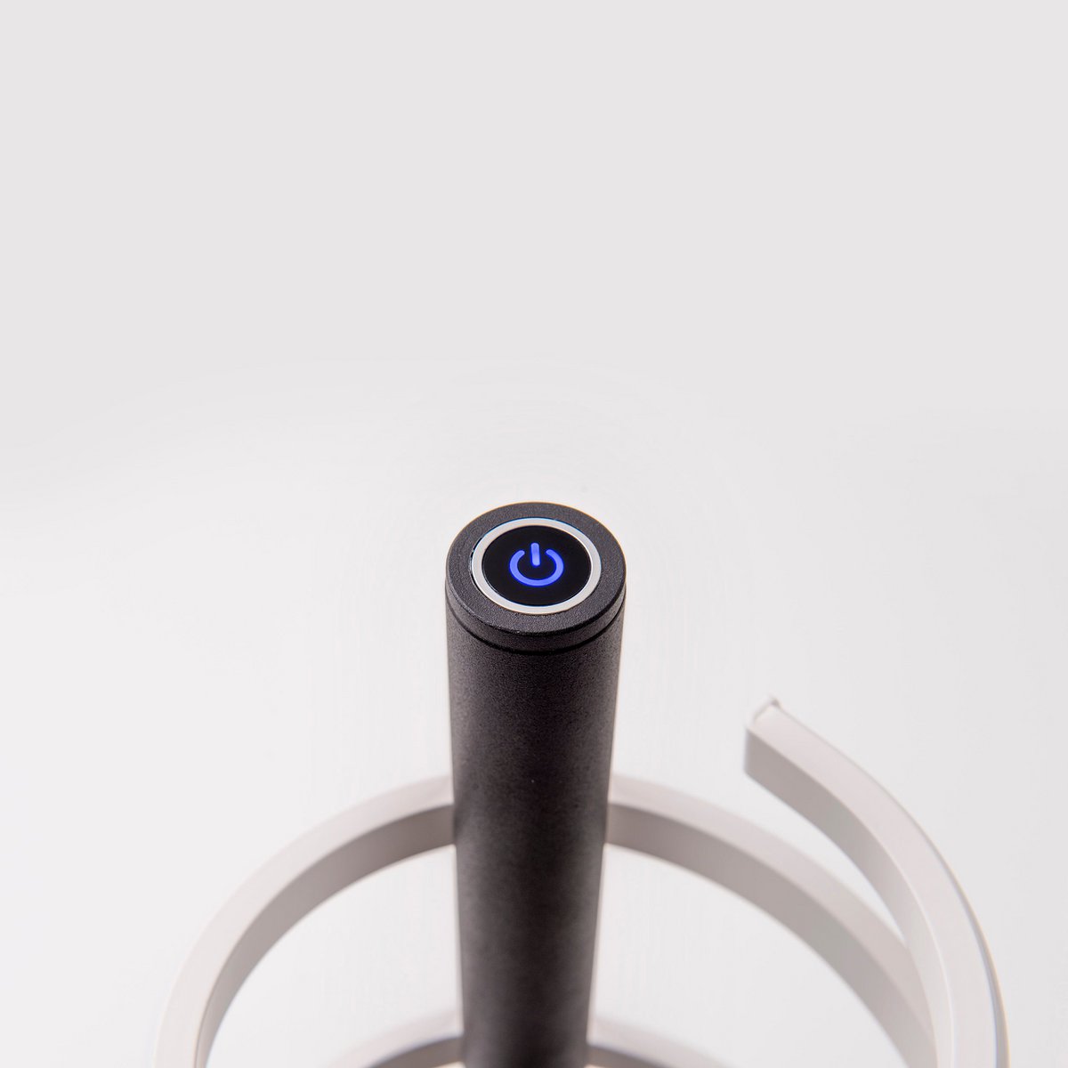 LED -tafellamp "Belleza", moderne metalen en plastic tafellamp in zwart en wit, met stevig gebouwd -in LED's, 50 cm hoog, verlichting voor woonkamer, eetkamer, slaapkamer of kantoor.