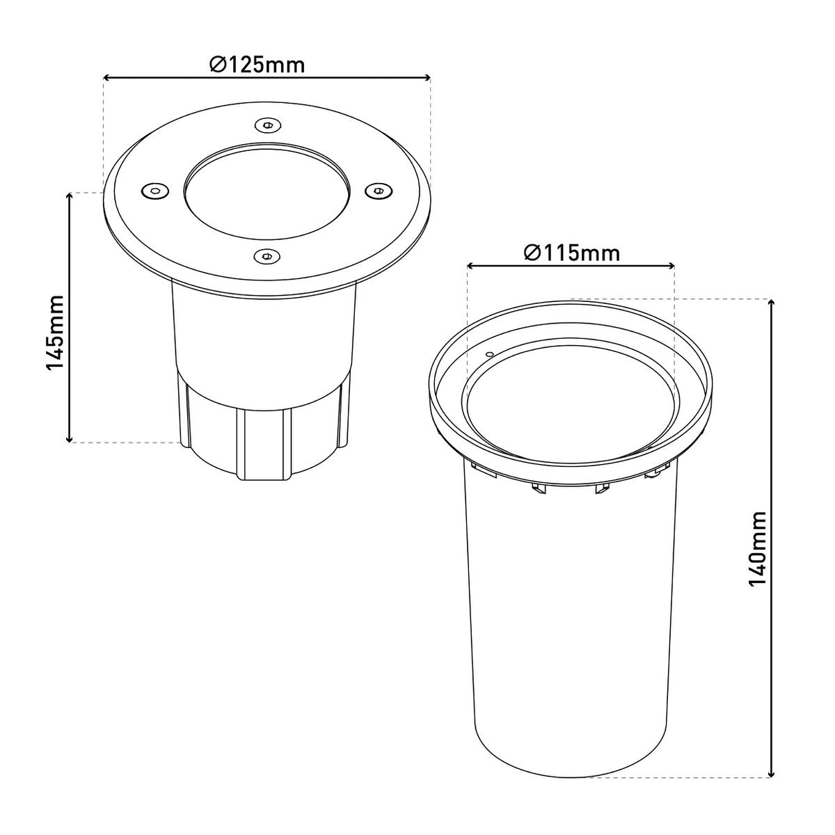LED vloerinbouwlamp "Forto"