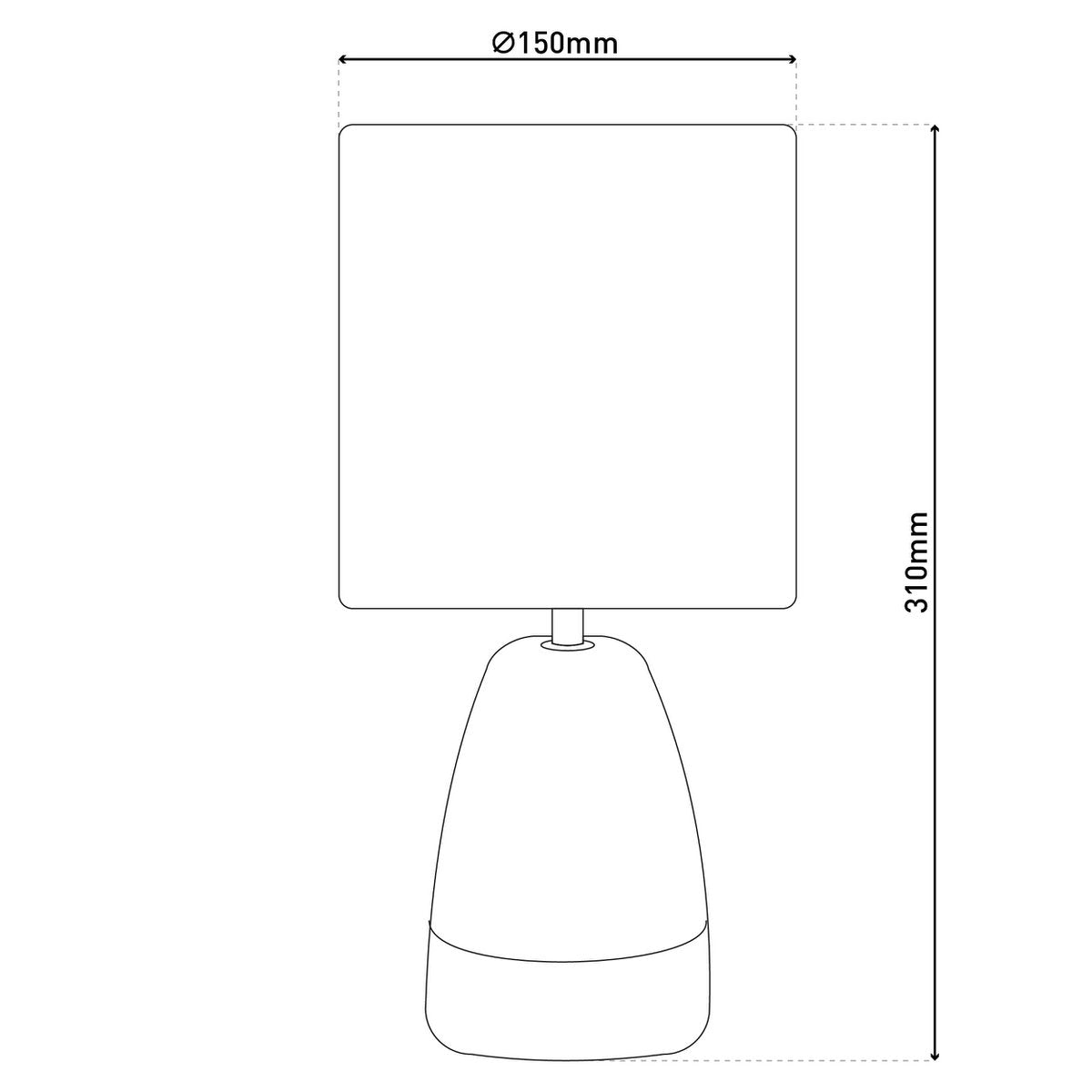 Ceramict Table Lamp "Cremona" gemaakt van keramiek in bruin/grijs met E14 -aansluiting, tafellamp voor woonkamers 31 cm hoog