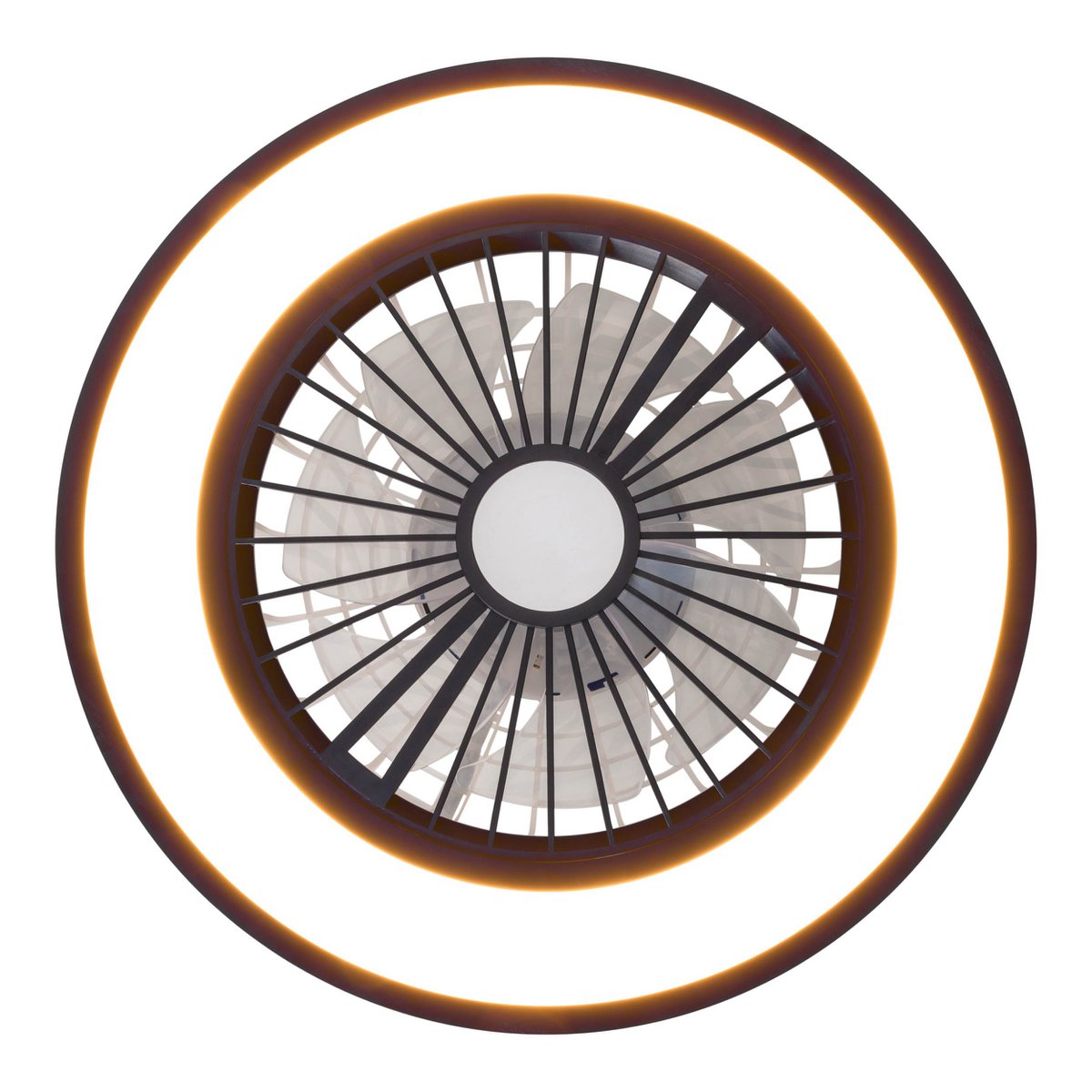 LED -plafondlichten + ventilator "arrioso" Ø 54 cm, gemaakt van metaal en plastic, met veel functies